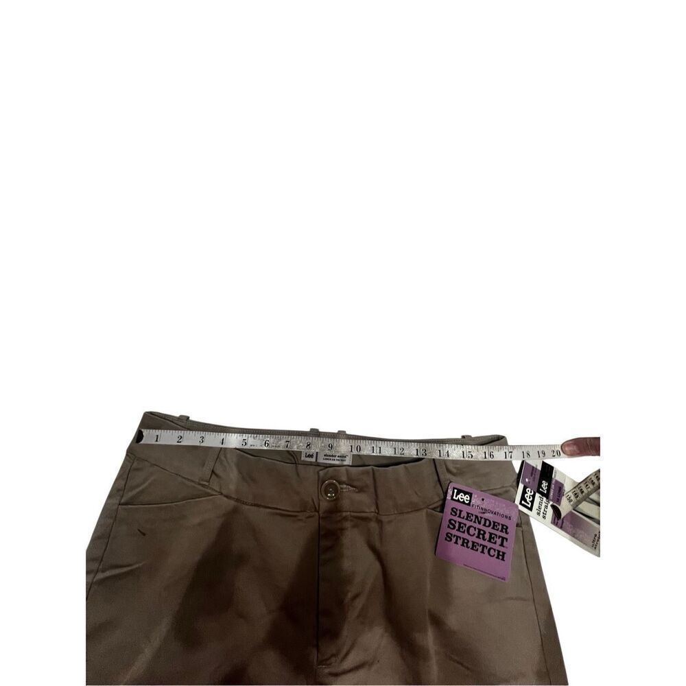 Lee Slender-Straight Leg-Stretch Khaki Pants Sz 16 LONG NWT - Picture 5 of 8